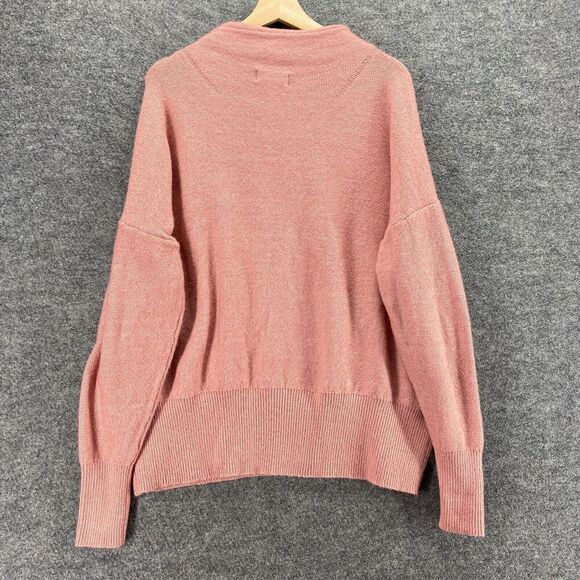 Ava & Viv Sweater Pullover Women 1X Plus Pink Knit Crew Neck Long Sleeve Casual - Picture 2 of 9